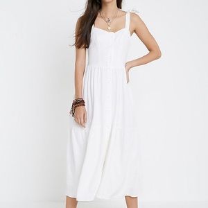 Urban Outfitters Positano Tie Shoulder Midi Dress